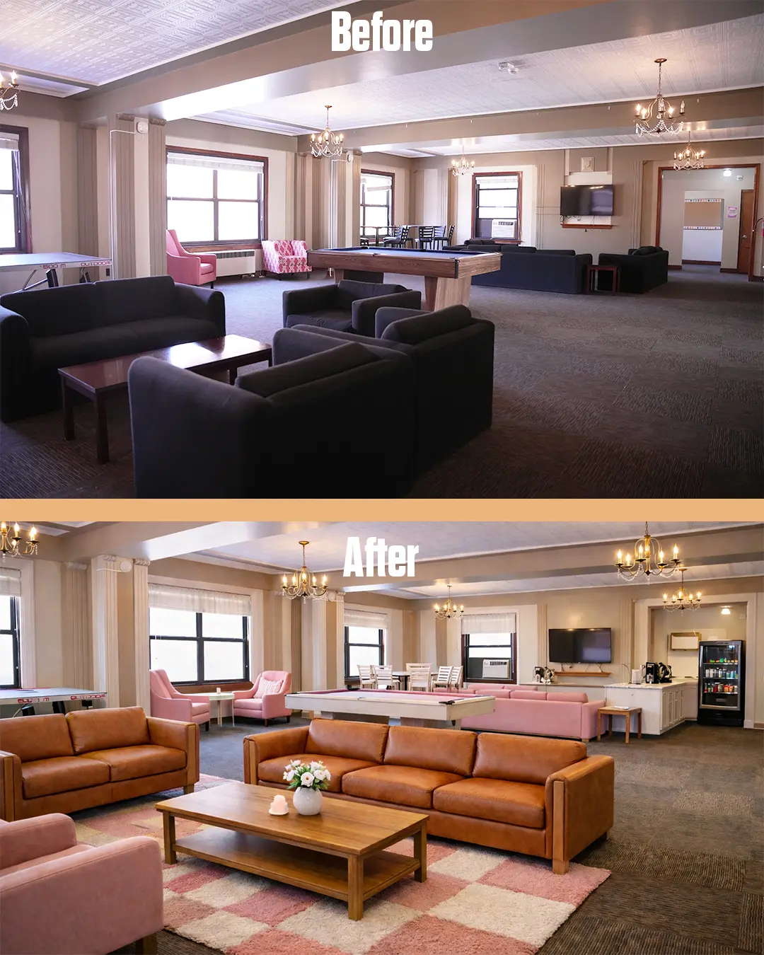 Before & After stewart hall