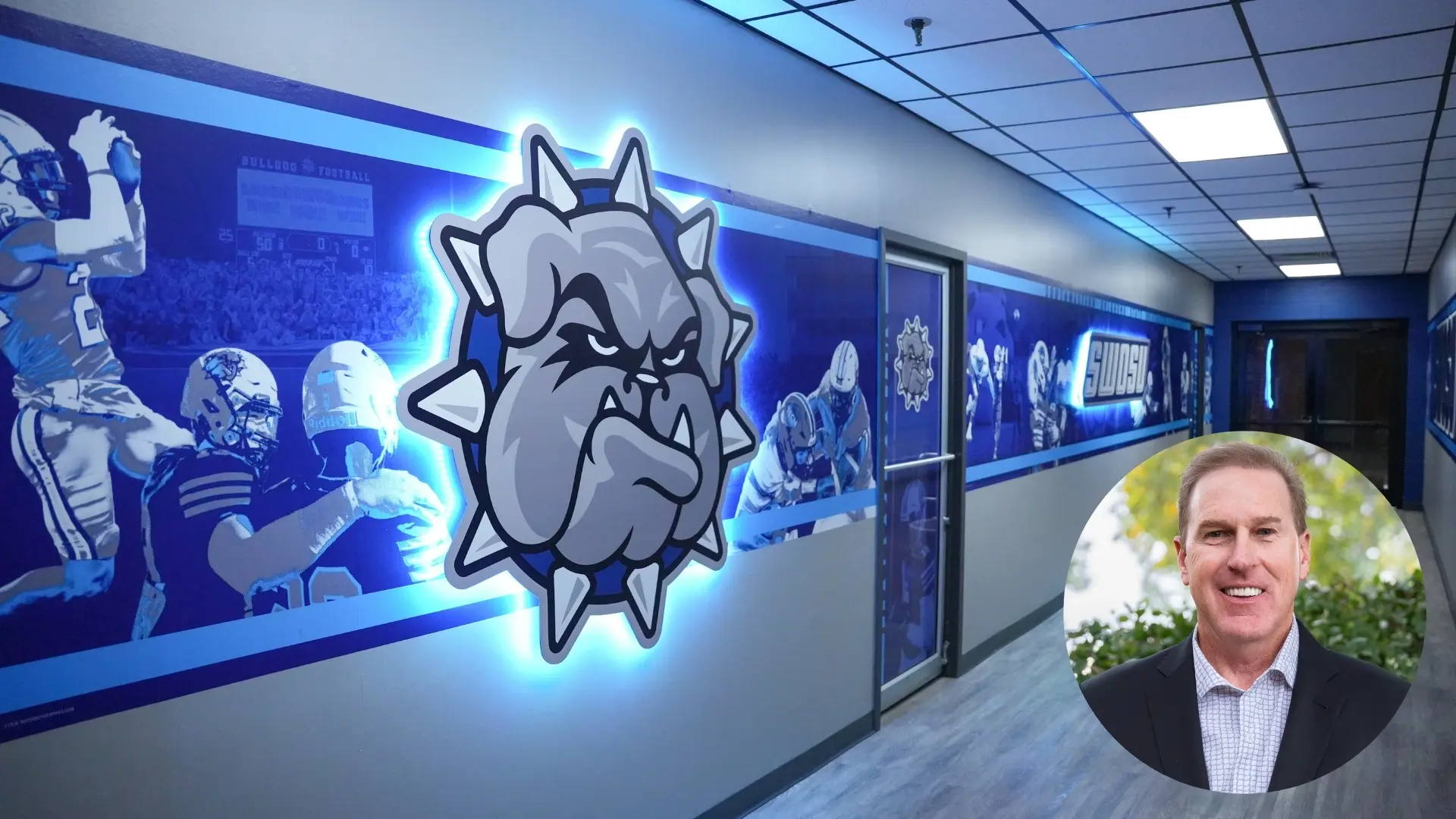 Football Wall Wrap PR Graphic